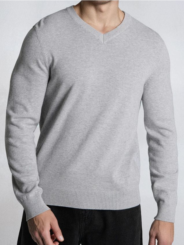 Sinsay - Pulover din bumbac cu nasturi - nude