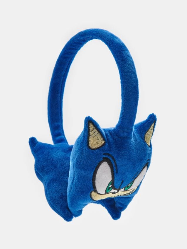 Sinsay - Apărători pentru urechi Sonic the Hedgehog cu broderie și elemente 3D - albastru