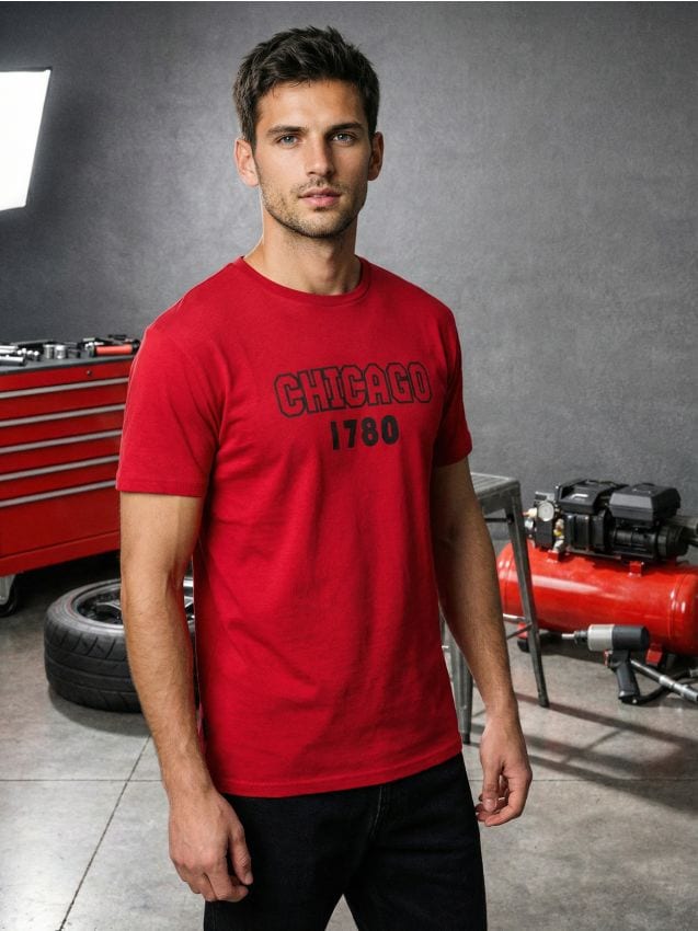 Sinsay - Tricou din bumbac cu mânecă scurtă - roșu