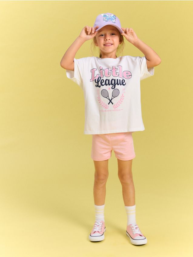 Sinsay - Colanți sport tip ciclist Active - roz-pudră