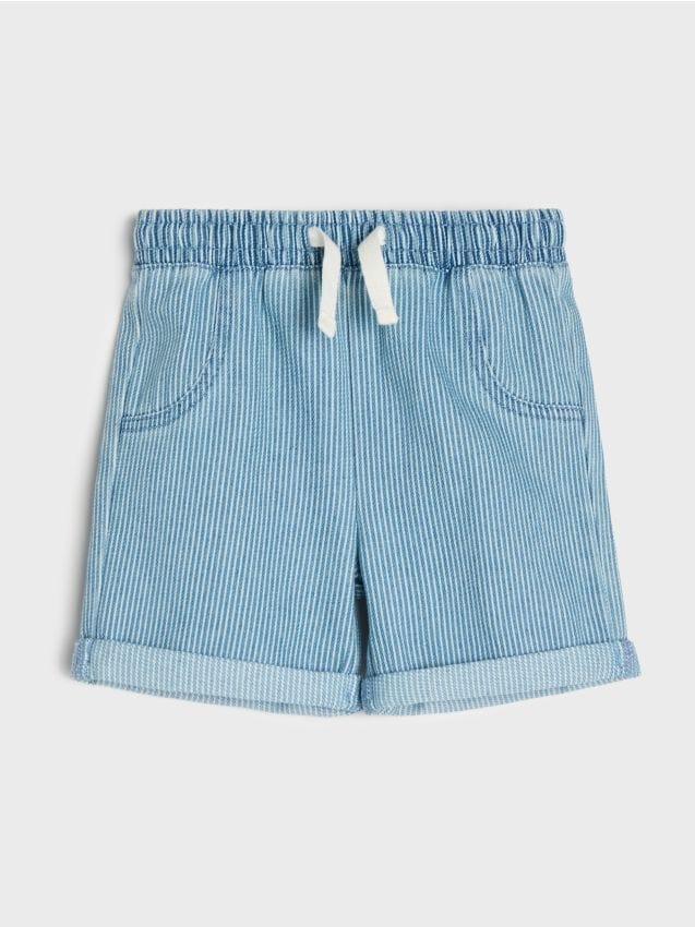 Sinsay - Szorty jeansowe z domieszką wiskozy - niebieski