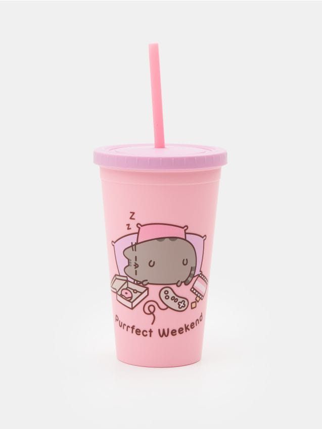 Kubek ze słomką Pusheen the Cat - SINSAY