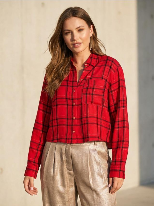 Sinsay - Cămașă cu motiv de Crăciun - multicolor