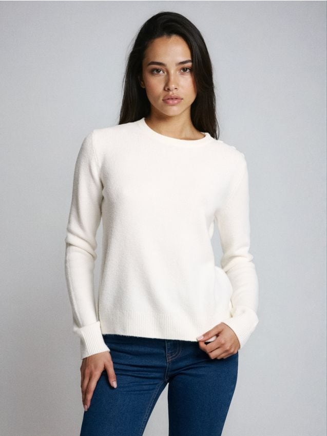 Sinsay - Sveter s prímesou vlny - krémová