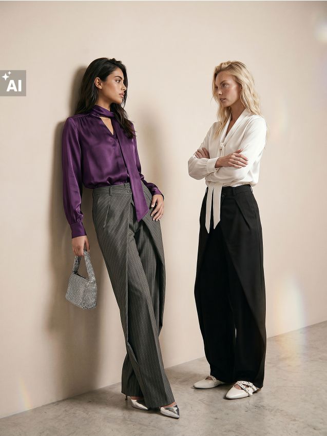 Sinsay - Pantaloni eleganți wide leg cu amestec de vâscoză - gri-închis