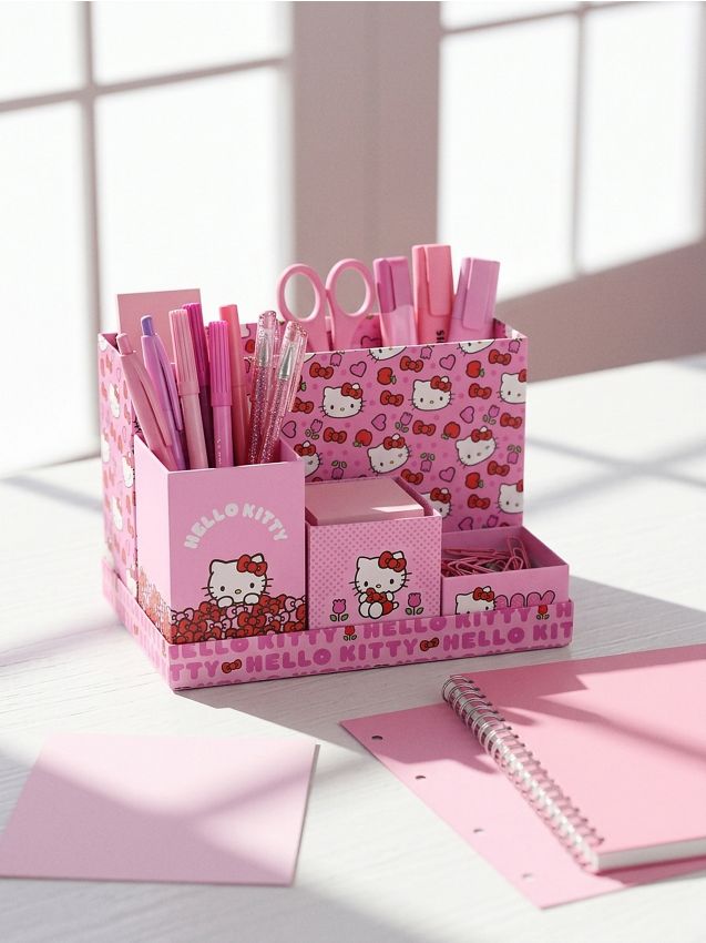 Sinsay - Set de organizatoare pentru birou Hello Kitty - roz-aprins