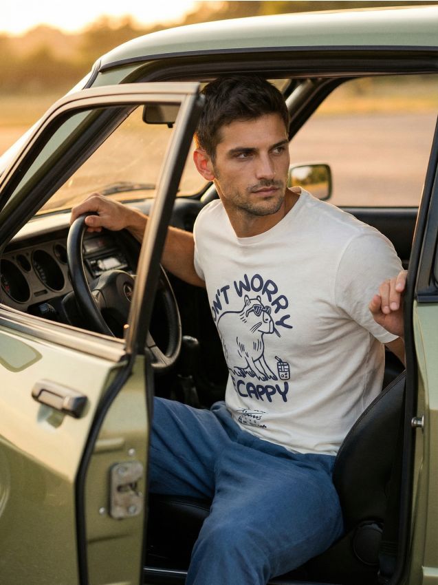 Sinsay - Tricou din bumbac cu imprimeu - crem