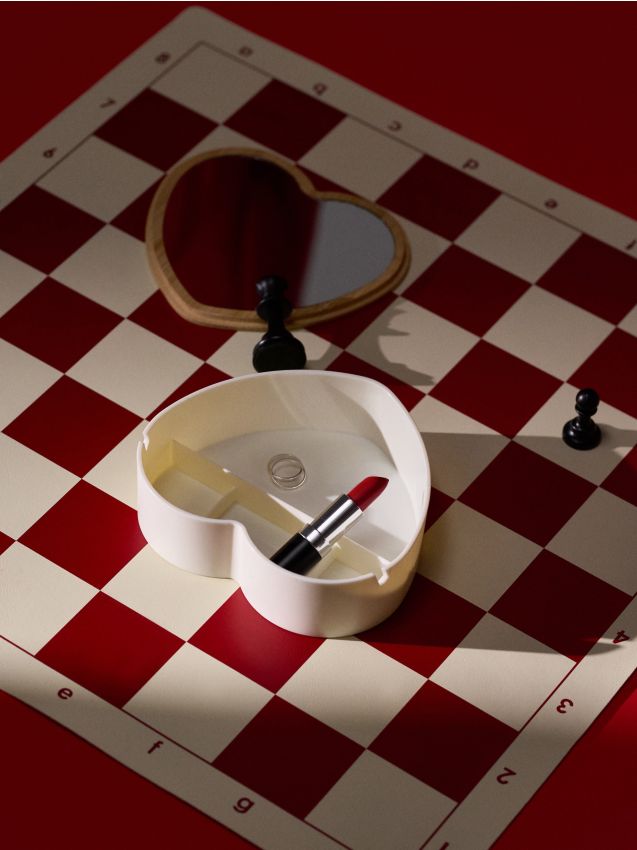 Sinsay - Cutie de depozitare în formă de inimă - roz-pastel