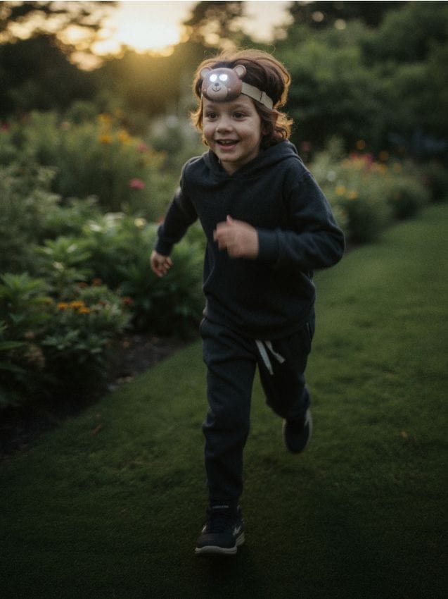 Sinsay - Lampă frontală LED pentru copii cu motiv de ursuleț - bej