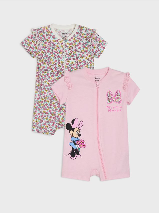 Sinsay - Комплект От 2 Памучни Ромпъра С Принт Minnie Mouse