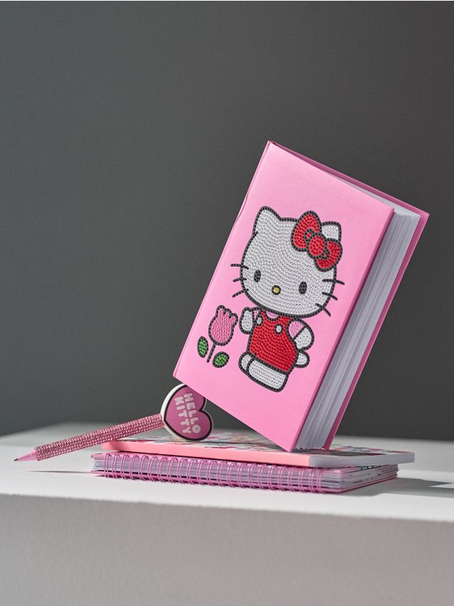 Sinsay - Set: carnet și stilou/pix Hello Kitty - roz-aprins