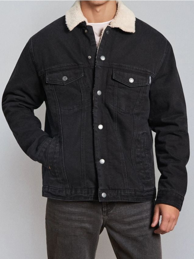 Sinsay - Jachetă shacket - negru