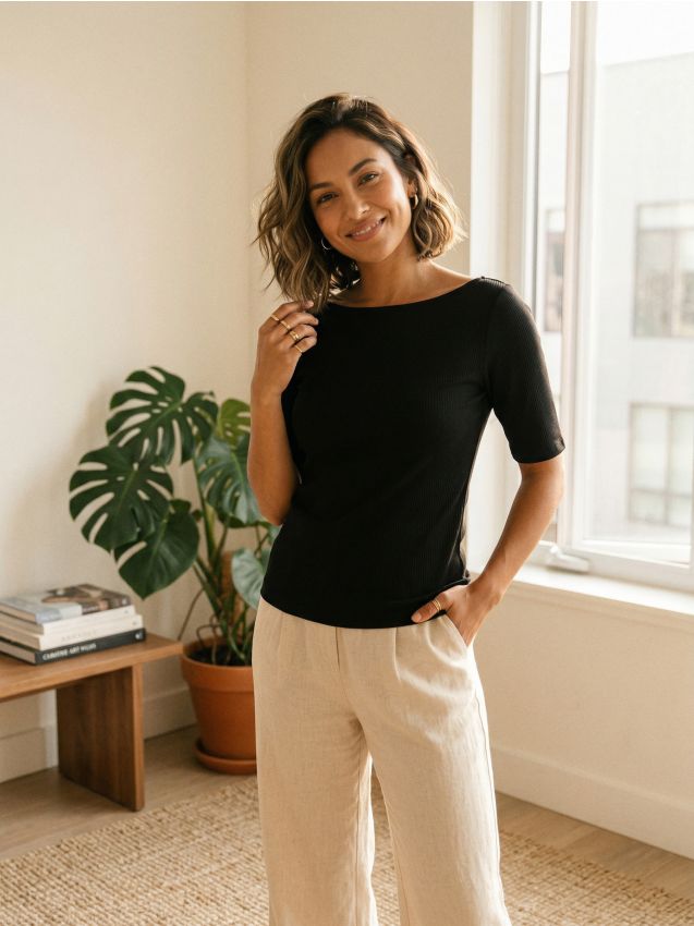 Sinsay - Tricou din bumbac basic - negru