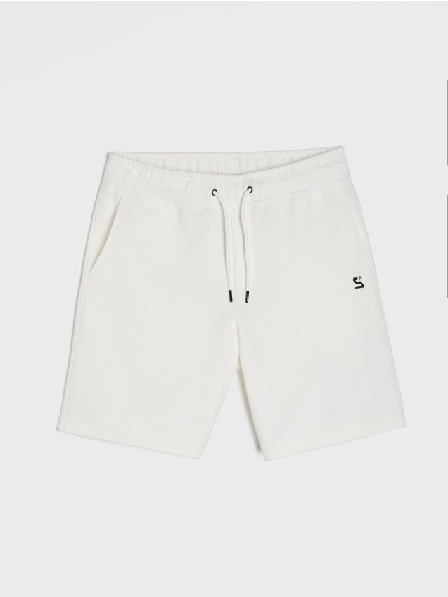 Sinsay - Șorturi din bumbac - alb