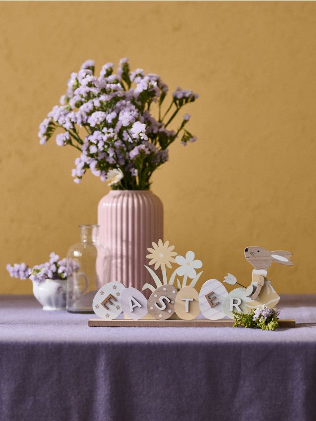 Sinsay - Decorațiune de Paște standing cu ouă, flori și iepuraș - multicolor