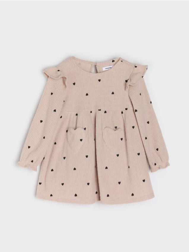 Sinsay - Rochie babydoll - bej
