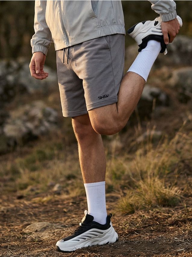 Sinsay - Șorturi din bumbac - gri deschis