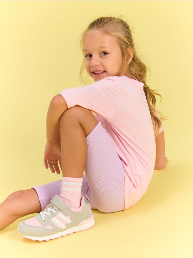 Sinsay - Colanți scurți striați 2 bucăți Active - multicolor