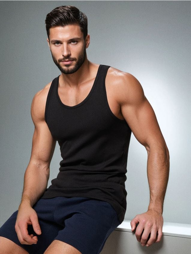 Sinsay - Tank top din bumbac - negru