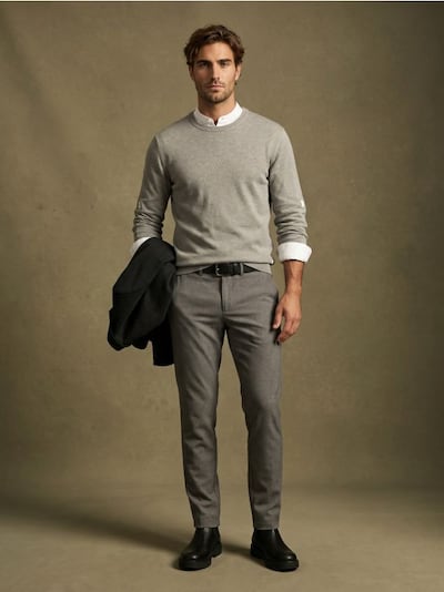 Slim fit chino-püksid viskoosiseguga