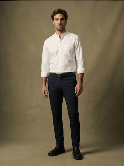 Slim fit chino-püksid viskoosiseguga