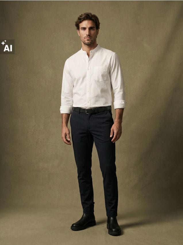 Sinsay - Spodnie chino slim fit z domieszką wiskozy - granatowy