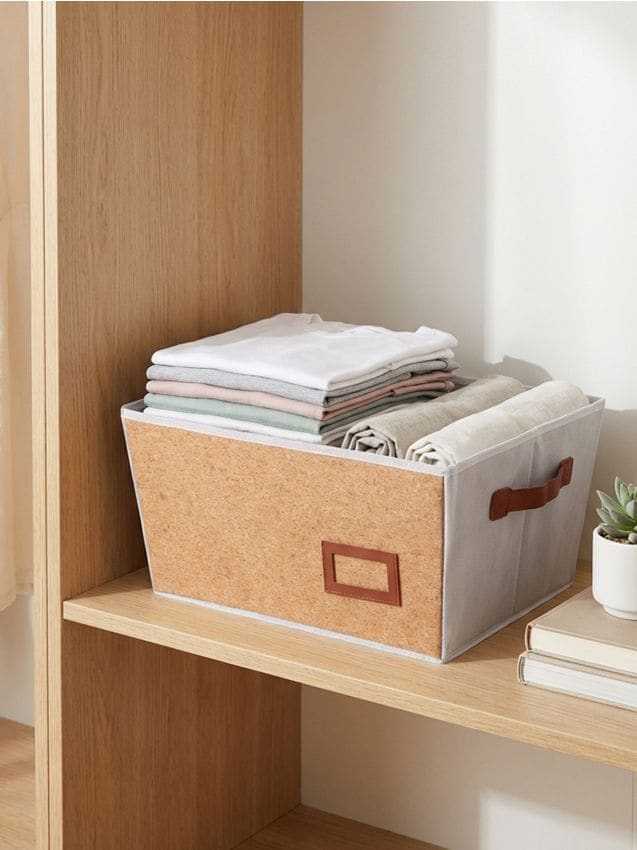 Sinsay - Cutie pliabilă pentru depozitare cu mânere - bej