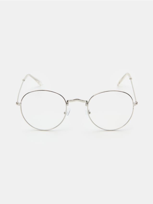 Sinsay - Ochelari transparenti - argintiu