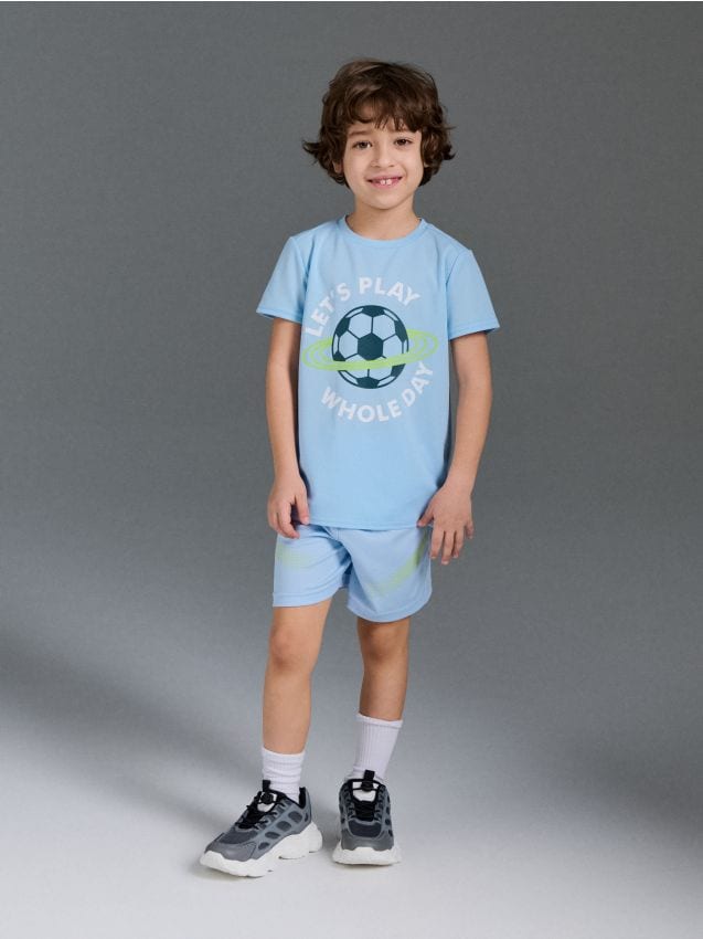 Sinsay - Szybkoschnące sportowe szorty Active - błękitny