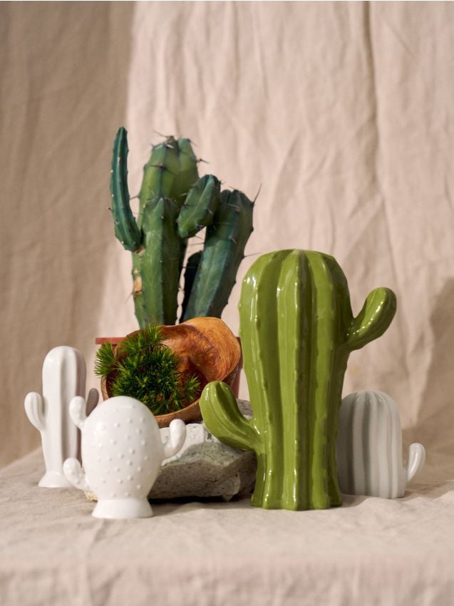 Sinsay - Decorațiune de stat în formă de cactus - alb