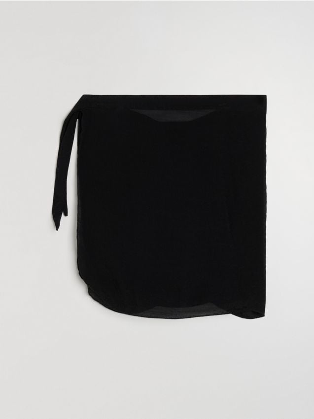 Sinsay - Pareo din țesătură texturată - negru