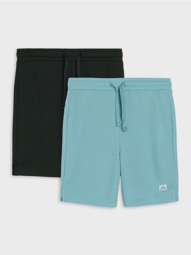 Sinsay - Șorturi sport Active din material cu uscare rapidă – set de 2 - acvamarin