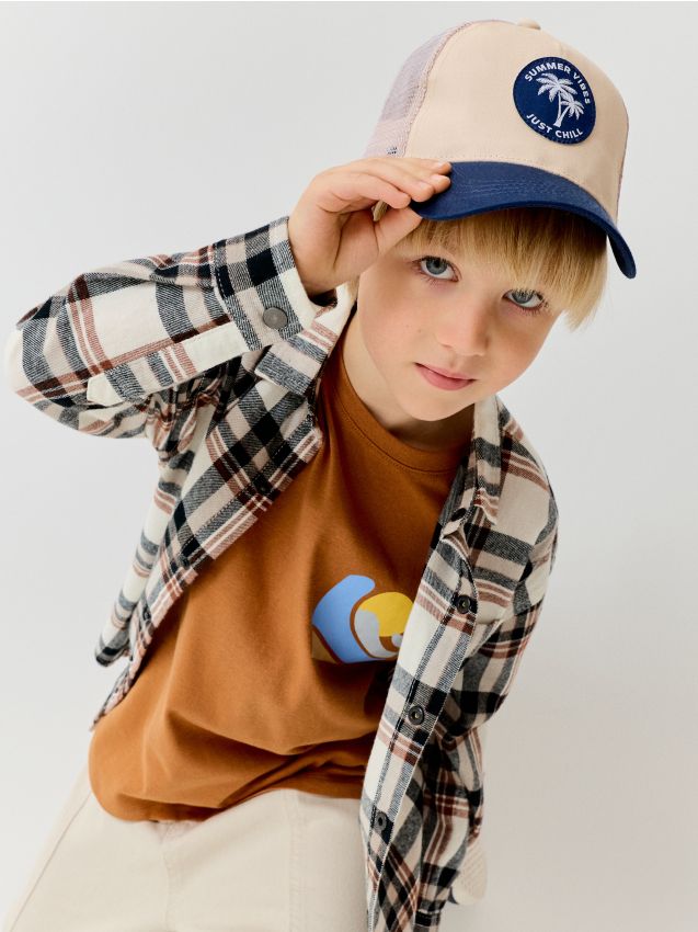 Sinsay - Șapcă de baseball din bumbac - multicolor