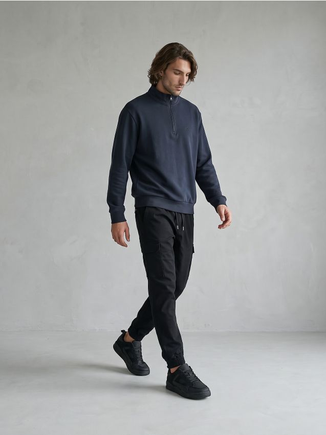 Sinsay - Pantaloni cargo jogger - negru