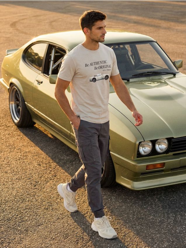 Sinsay - Tricou din bumbac cu imprimeu - gri deschis