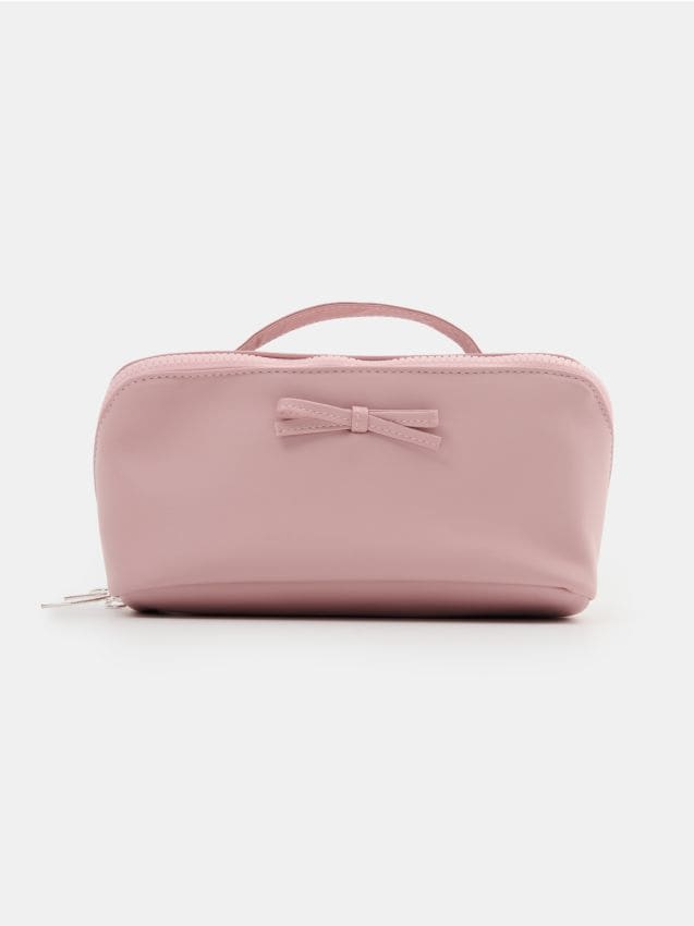 Sinsay - Geantă cosmetică din imitație de piele - roz-pastel
