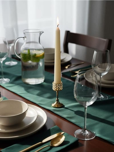 Криштальний підсвічник на ніжці