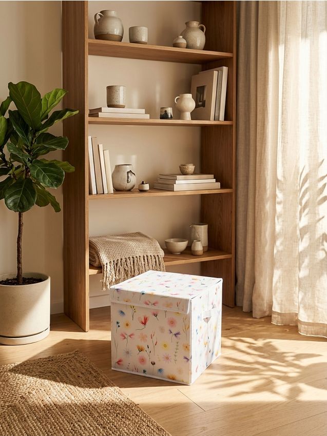 Sinsay - Cutie de depozitare pliabilă cu model floral - multicolor