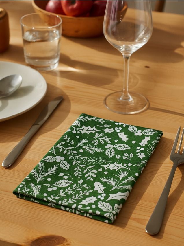 Sinsay - Sada obrúskov s vianočným motívom 2 pack - zelená