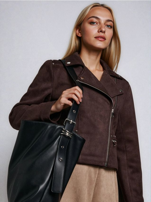 Sinsay - Geantă tote - negru