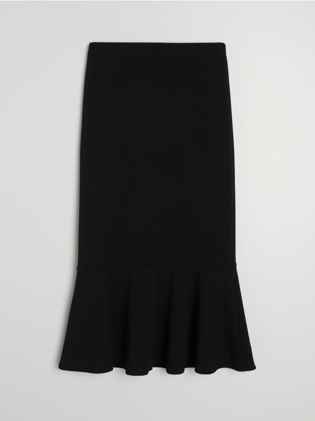 Sinsay - Klasyczna spódnica midi syrenka - czarny