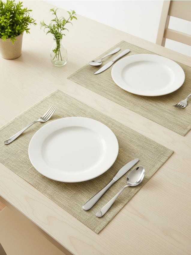 Sinsay - Sada lurexových podložiek na stôl 2 pack - zlatá