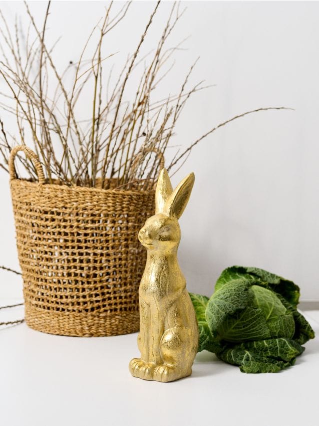 Sinsay - Figurină decorativă de iepuraș aurie - auriu