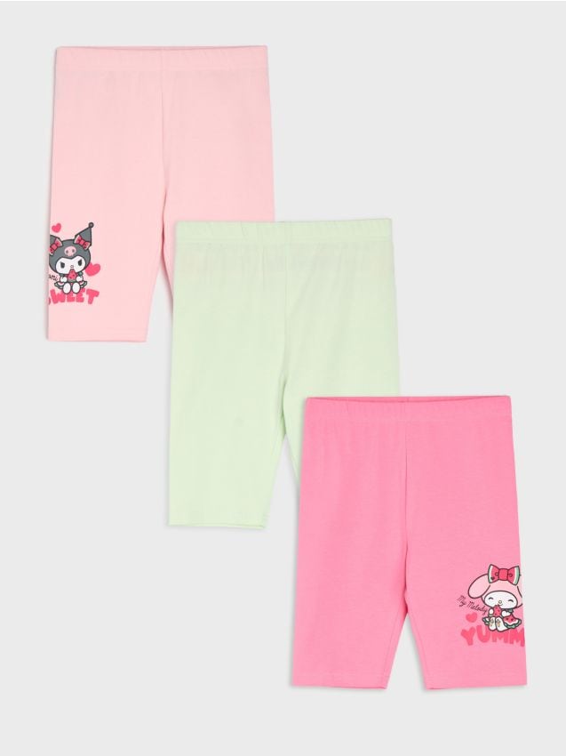 Sinsay - Pantaloni scurți biker 3 pack Hello Kitty and Friends - multicolor