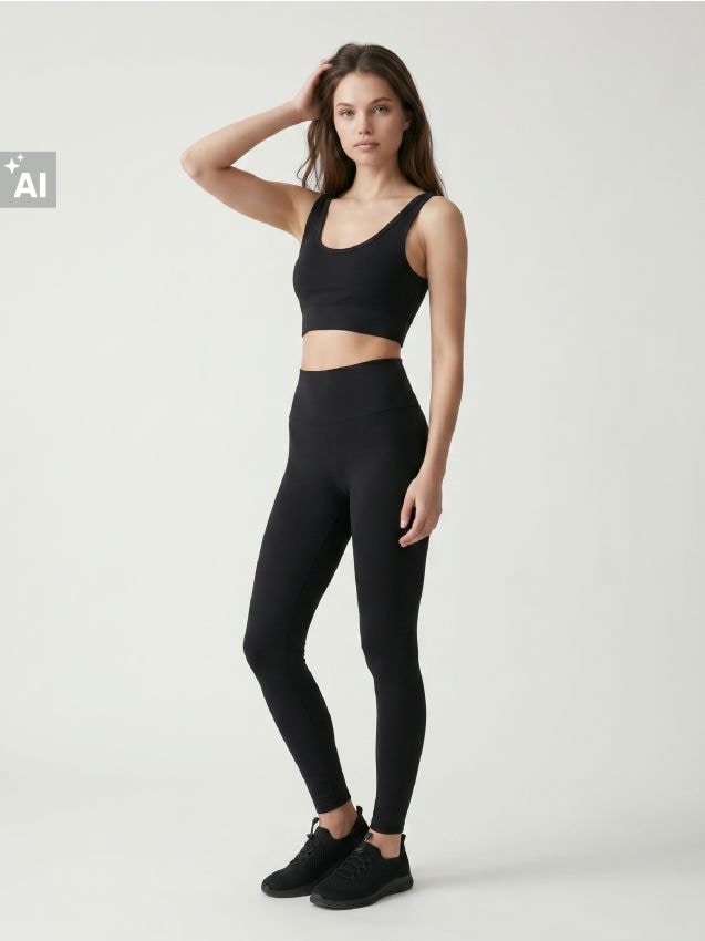 Sinsay - Top sport cu cupe încorporate Gym Hard - negru