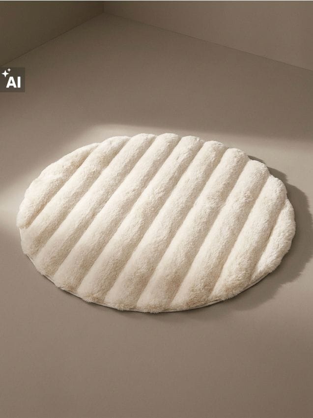 Sinsay - Covor rotund din blană artificială - bej