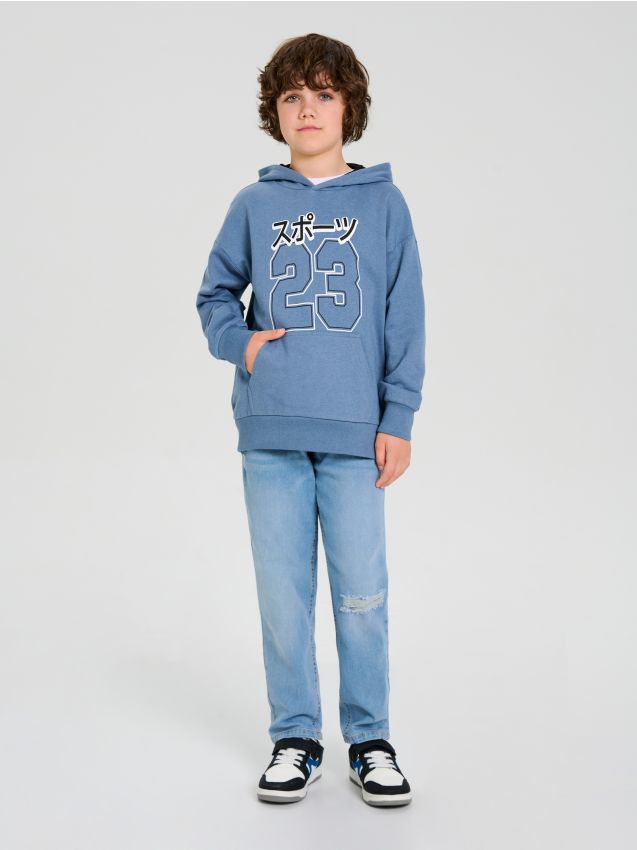 Sinsay - Bluza z kapturem - mid blue