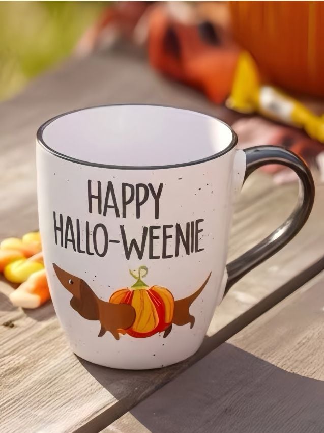 Sinsay - Keramický hrnček s uškom na Halloween - biela