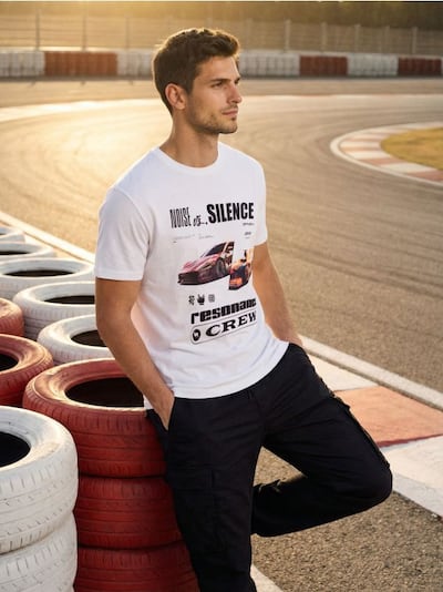 Bombažna majica s potiskom