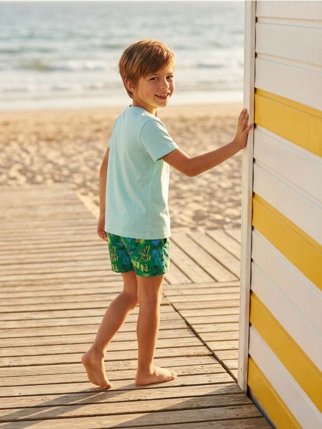 Sinsay - Wzorzyste kąpielówki - zielony